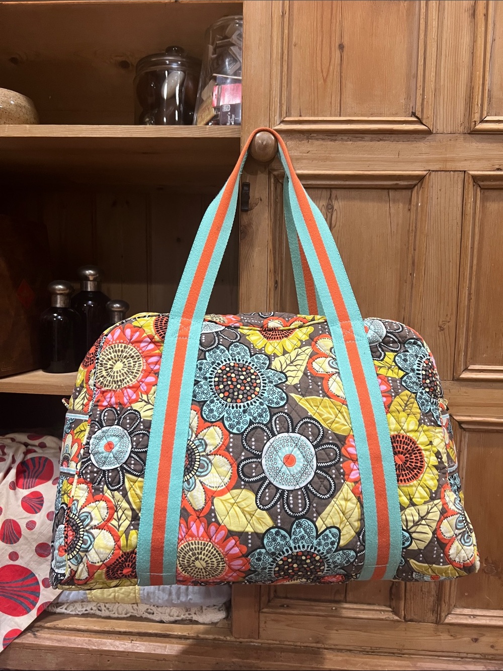 Vera Bradley Sport Duffel in Retired Flower Shower Pattern